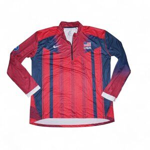 Nike Dri-Fit Team USA 1/4 Zip Pullover Men's Shirt Jacket Size XXL 2XL Belgrade